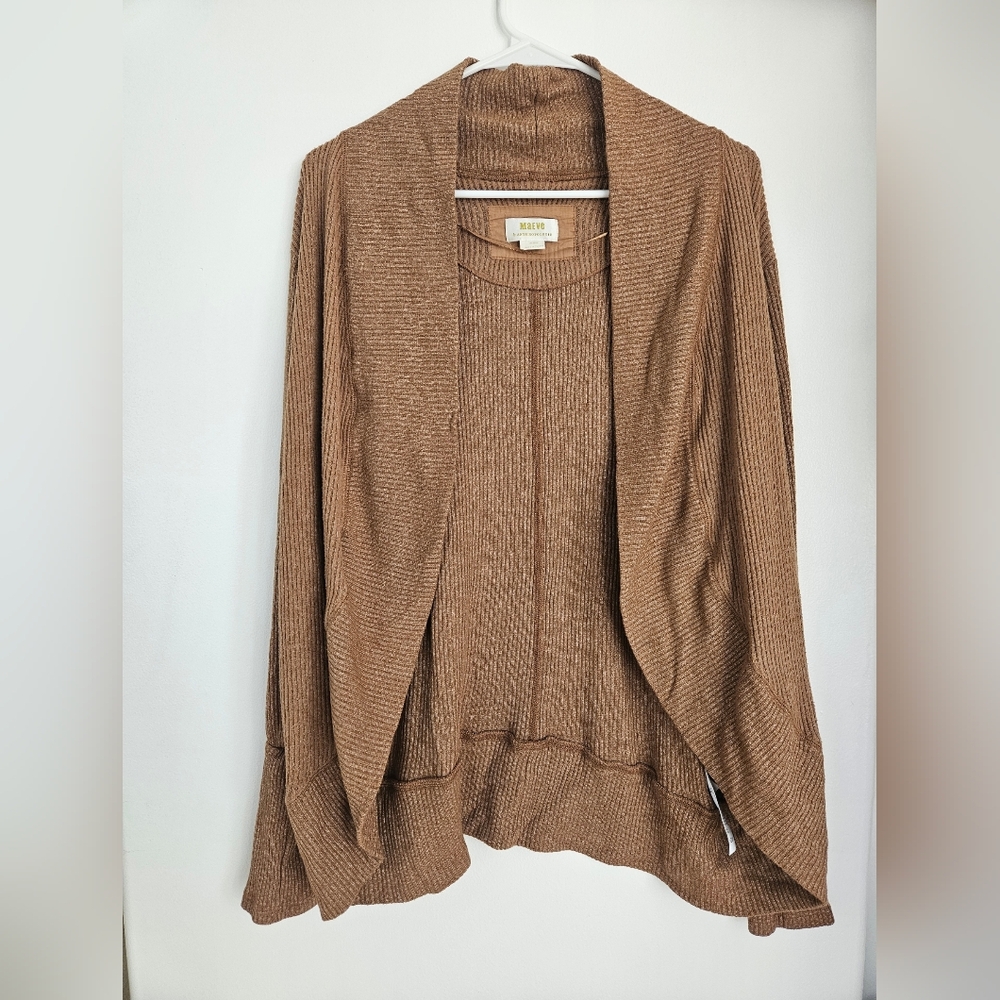 Brown Ribbed Women's Sweater